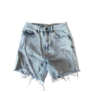 Ksubi‎ light wash denim ripped shorts